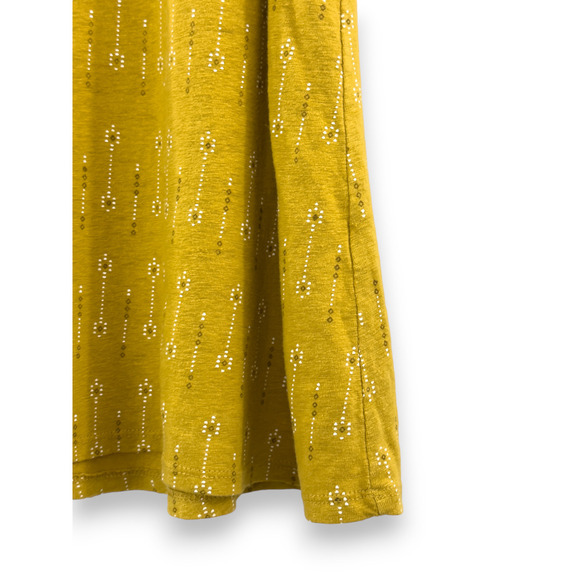 Lucky Brand Tank With Floral Embroidery Mesh - Mustard Yellow - Size L - Picture 5 of 6